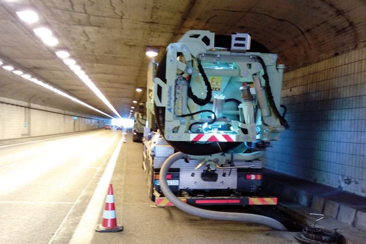 Saugbagger Kelkheim - Tunnelbau